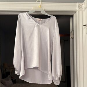 Silver shiny top